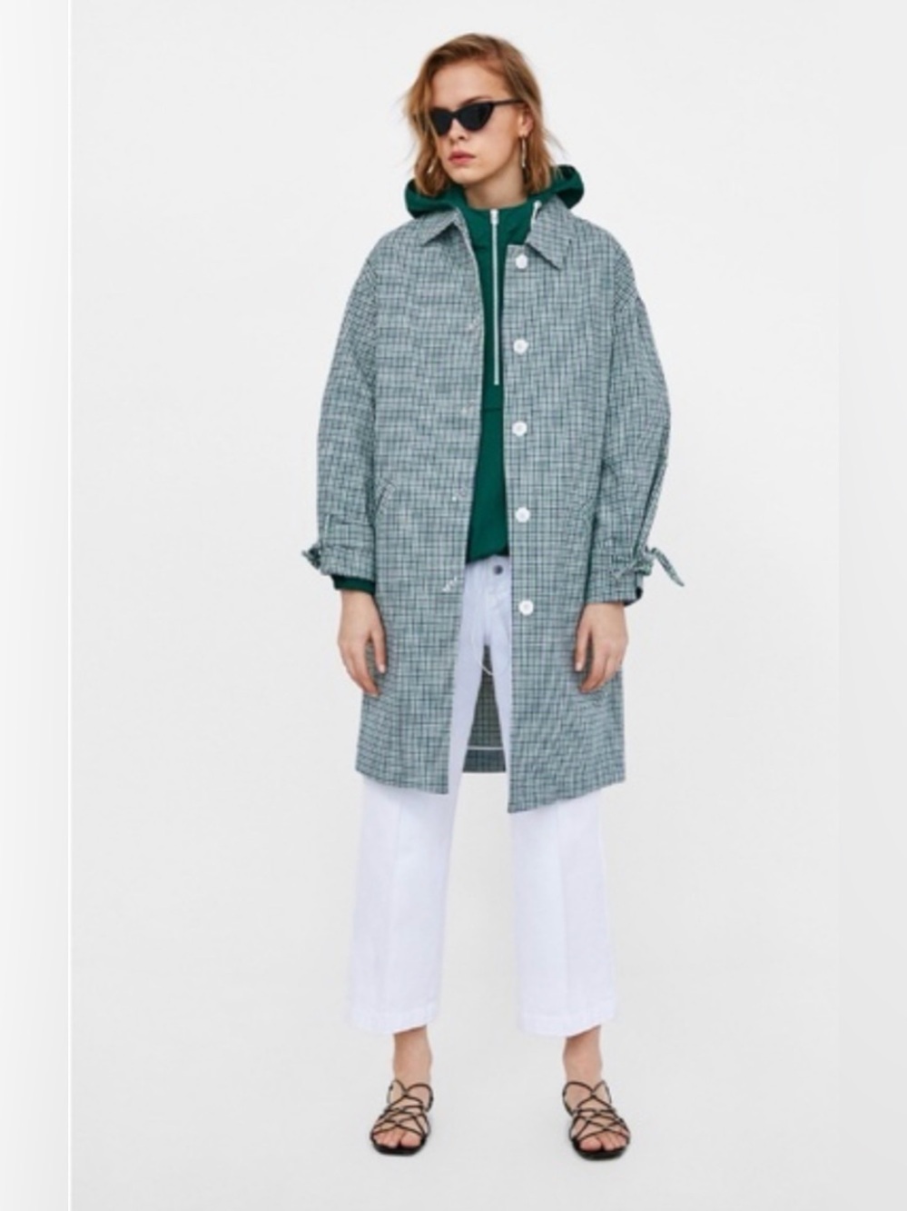 Zara Woman’s Plaid Trench Jacket